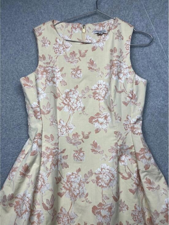 Eva Mendes Womens Sleeveless Floral Curvy Fit Flare Dress 14 Cottagecore Prairie - Picture 3 of 16